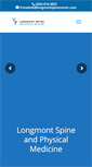 Mobile Screenshot of longmontspinecenter.com